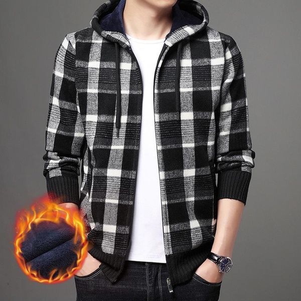 men's sweaters patchwork autumn warm collar thick wool hooded winter cardigan long sleeve knitted casual male jacket pull homme, White;black
men's sweaters patchwork autumn warm collar thick wool hooded winter cardigan long sleeve knitted casual male jacket pull homme, White;black