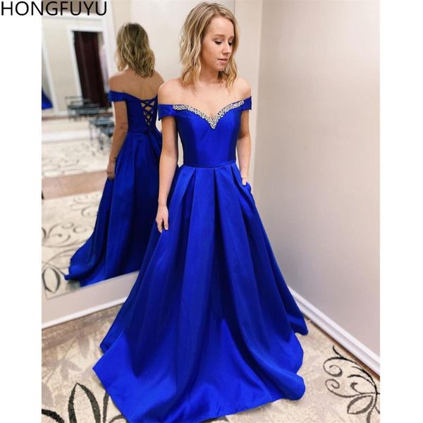 party dresses hongfuyu classic a-line prom formal occasion gowns jewel crystals off shoulder long evening dress lace-up back, White;black
party dresses hongfuyu classic a-line prom formal occasion gowns jewel crystals off shoulder long evening dress lace-up back, White;black