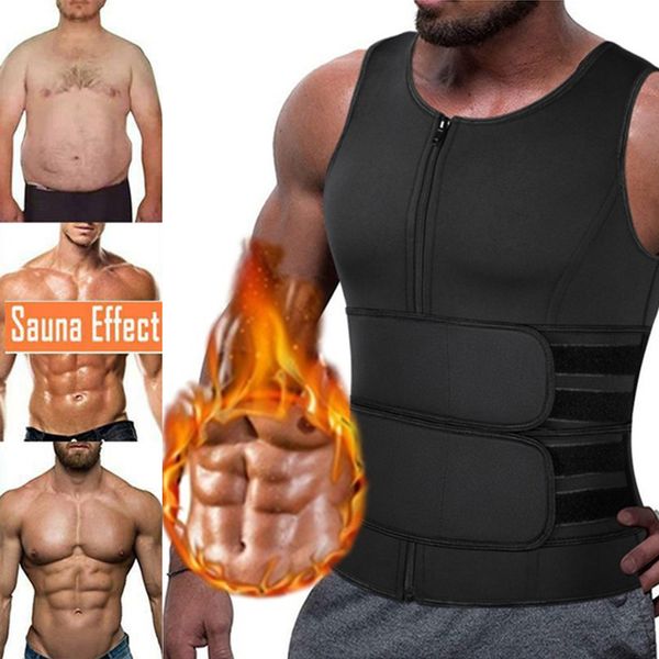 men neoprene sauna workout waist trainer trimmer weight loss body shaper slimming belt sweat vest with double belly belts
men neoprene sauna workout waist trainer trimmer weight loss body shaper slimming belt sweat vest with double belly belts