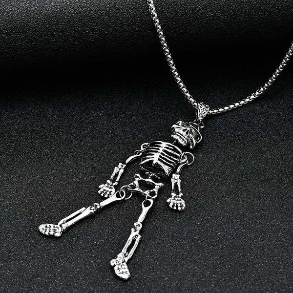 pendant necklaces xiaoboacc hip hop necklace for titanium stell unique punk skeleton chain neck, Silver
pendant necklaces xiaoboacc hip hop necklace for titanium stell unique punk skeleton chain neck, Silver