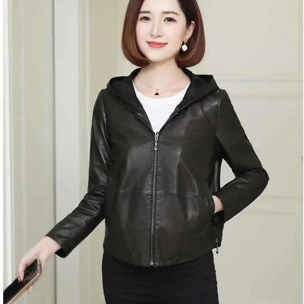women's leather & faux coat women 2021 luxury plus size pu short jackets autumn fur zipper splicing hooded ladies skinny, Black
women's leather & faux coat women 2021 luxury plus size pu short jackets autumn fur zipper splicing hooded ladies skinny, Black