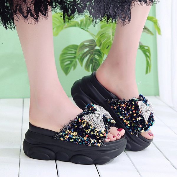 sandals women bling slip on slippers korean platform wedges shoes ladies summer flip flops rhinestone beach slides 6j3w, Black
sandals women bling slip on slippers korean platform wedges shoes ladies summer flip flops rhinestone beach slides 6j3w, Black