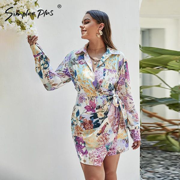 plus size dresses simplee long sleeve lapel printed women shirt dress high waist lace up 4xl mini fashion oversize vestidos, Black
plus size dresses simplee long sleeve lapel printed women shirt dress high waist lace up 4xl mini fashion oversize vestidos, Black