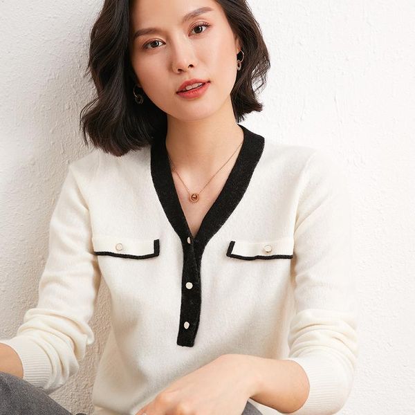 women's sweaters women 100% pure cashmere v-neck sweater pullover autumn winter basic jumper for female soft shirt girl knitwear clothe, White;black
women's sweaters women 100% pure cashmere v-neck sweater pullover autumn winter basic jumper for female soft shirt girl knitwear clothe, White;black