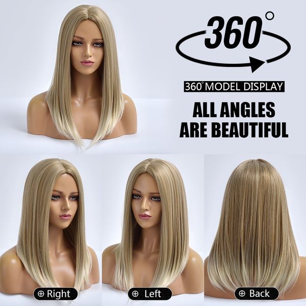 costume accessories medium daily blonde synthetic wigs for women natural heat resistant straight hair female fiber cosplay colored wig, Silver
costume accessories medium daily blonde synthetic wigs for women natural heat resistant straight hair female fiber cosplay colored wig, Silver