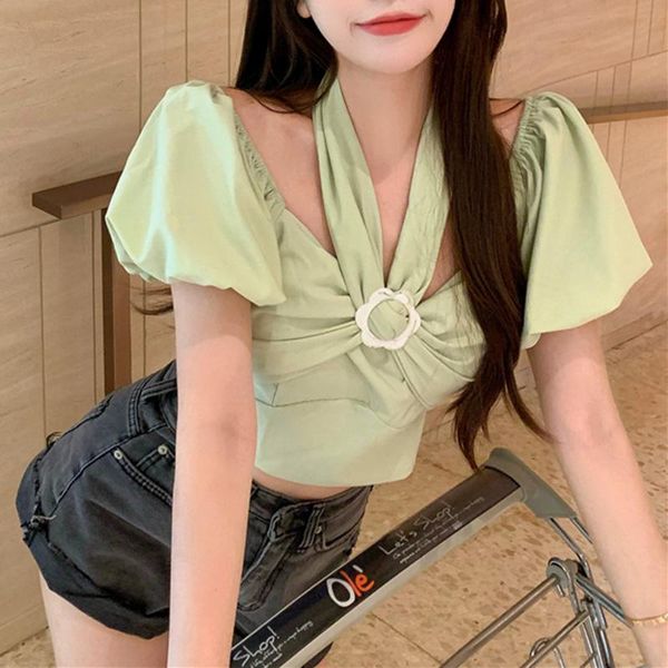 women's tanks & camis wkfyy girls chiffon halter slash neck off the shoulder elastic puff sleeve criss-cross slim short shirt swee, White
women's tanks & camis wkfyy girls chiffon halter slash neck off the shoulder elastic puff sleeve criss-cross slim short shirt swee, White