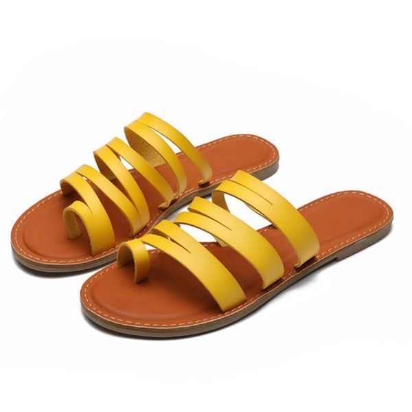 slippers women retro straps yellow flat shoes females summer sandals beach slides casual flats ladies, Black
slippers women retro straps yellow flat shoes females summer sandals beach slides casual flats ladies, Black