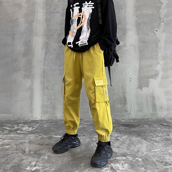 men cotton streetwear cargo pants 2021 autumn hip hop joggers overalls women fashions baggy pockets trousers men's, Black
men cotton streetwear cargo pants 2021 autumn hip hop joggers overalls women fashions baggy pockets trousers men's, Black
