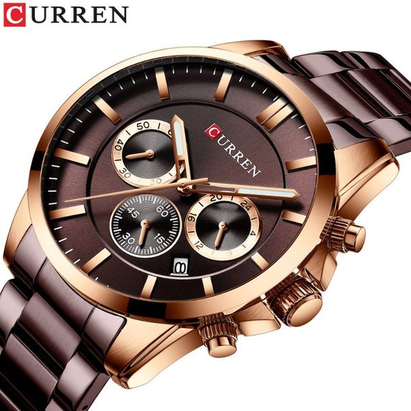 wristwatches brand sports curren watch men fashion men's quartz wristwatch business gentlemen stainless steel military clock male, Slivery;brown
wristwatches brand sports curren watch men fashion men's quartz wristwatch business gentlemen stainless steel military clock male, Slivery;brown