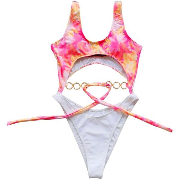 women one piece bikini cutout waist color block snakeskin monokini tie front metal chain patchwork backless swimsuit one-piece suits
women one piece bikini cutout waist color block snakeskin monokini tie front metal chain patchwork backless swimsuit one-piece suits