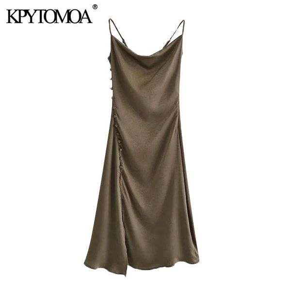 women chic fashion side covered buttons cozy midi dress vintage backless thin straps slit hem female dresses mujer 210416, Black;gray
women chic fashion side covered buttons cozy midi dress vintage backless thin straps slit hem female dresses mujer 210416, Black;gray