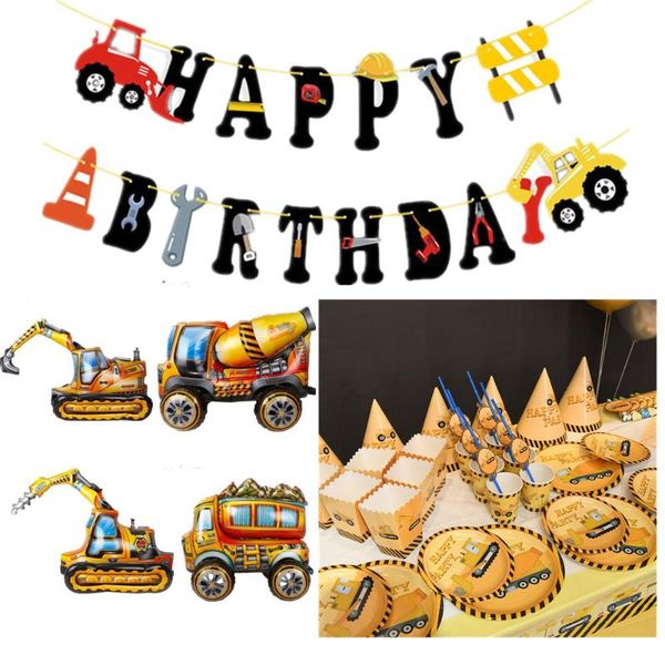 disposable dinnerware construction vehicle party decorations excavator inflatable balloons tableware set kids boys birthday supplies
disposable dinnerware construction vehicle party decorations excavator inflatable balloons tableware set kids boys birthday supplies