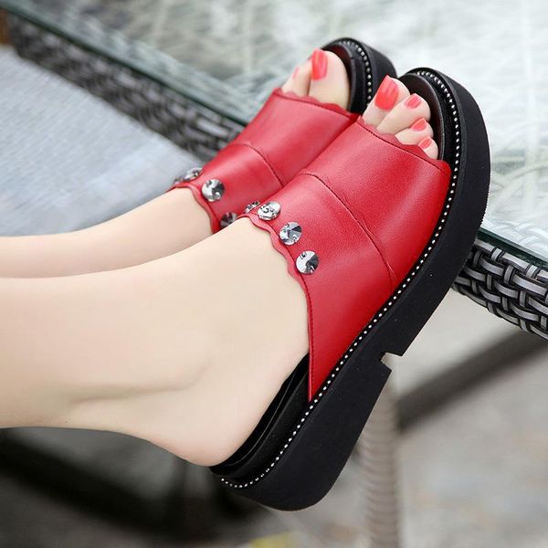 slippers 2021 summer slides thick sole open toe wedges high heels waterproof platform shoes woman plus size 34 42 43, Black
slippers 2021 summer slides thick sole open toe wedges high heels waterproof platform shoes woman plus size 34 42 43, Black