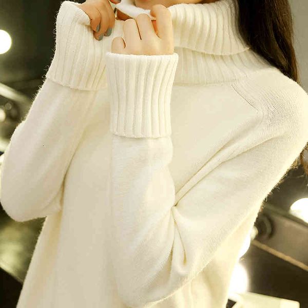 sweater women's turtleneck jumper autumn and winter wear loose interior all-match shirt, White;black
sweater women's turtleneck jumper autumn and winter wear loose interior all-match shirt, White;black
