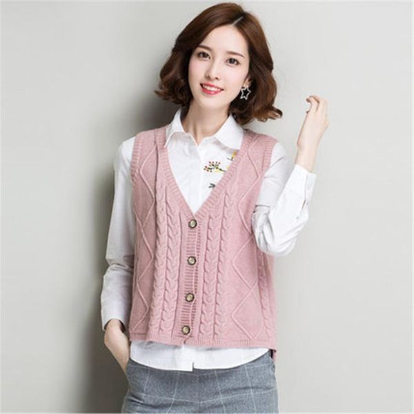 women's vests vest women fashion sleeveless 2021 spring solid short v-neck knitting regular big plus casual cardigans sweater female, Black;white
women's vests vest women fashion sleeveless 2021 spring solid short v-neck knitting regular big plus casual cardigans sweater female, Black;white