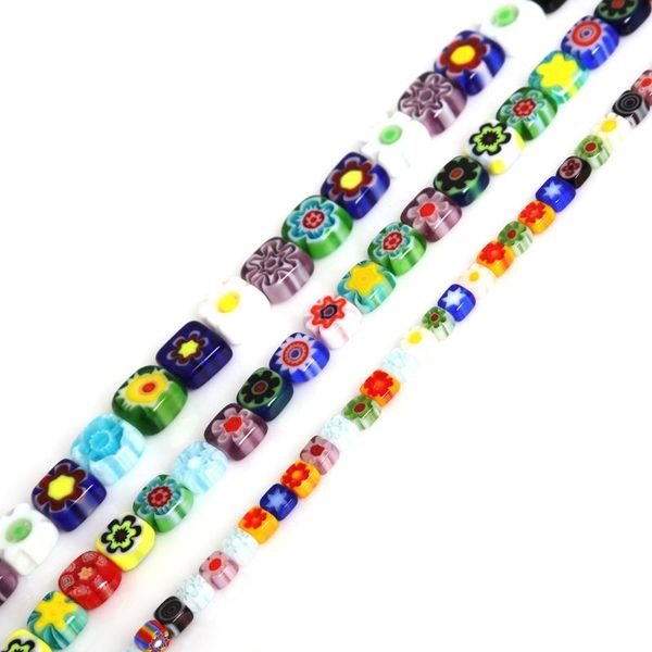 other fashion square flower glass lampwork beads 6/8mm millefiori mixed color for jewelry making accessories
other fashion square flower glass lampwork beads 6/8mm millefiori mixed color for jewelry making accessories