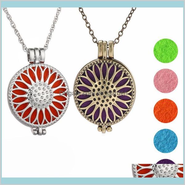 christmas gift charm flower 2 styles essential oil aromatherapy diffuser necklace locket women girls jewelry h0mj7 sk8rg, Silver
christmas gift charm flower 2 styles essential oil aromatherapy diffuser necklace locket women girls jewelry h0mj7 sk8rg, Silver