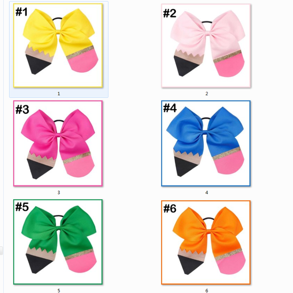 hair accessories 6pcs/set children's bow pin back-to-school season pencil cheerleading ring, Slivery;white
hair accessories 6pcs/set children's bow pin back-to-school season pencil cheerleading ring, Slivery;white