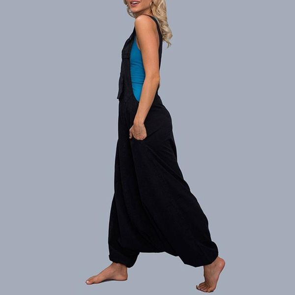 women's jumpsuits & rompers ladies sleeveless jumpsuit loose pants baggy romper casual pockets plus size, Black;white
women's jumpsuits & rompers ladies sleeveless jumpsuit loose pants baggy romper casual pockets plus size, Black;white