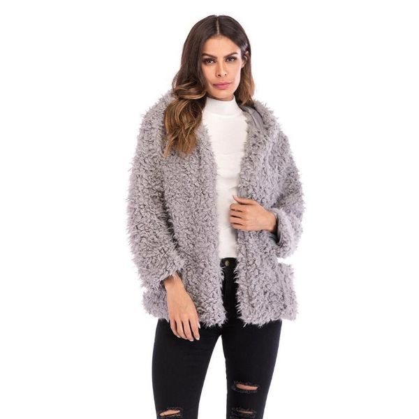 women's wool & blends women fashion casual solid long sleeve winter hairy warm black, gray, light pink hooded regular coat
women's wool & blends women fashion casual solid long sleeve winter hairy warm black, gray, light pink hooded regular coat