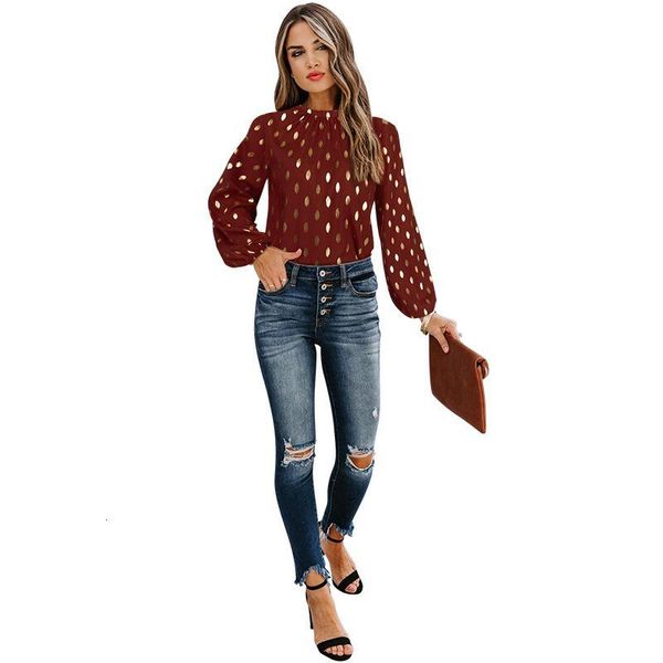 women's blouses & shirts fashionable and elegant round neck long sleeve shirt autumn spring polka dot ukdo, White
women's blouses & shirts fashionable and elegant round neck long sleeve shirt autumn spring polka dot ukdo, White