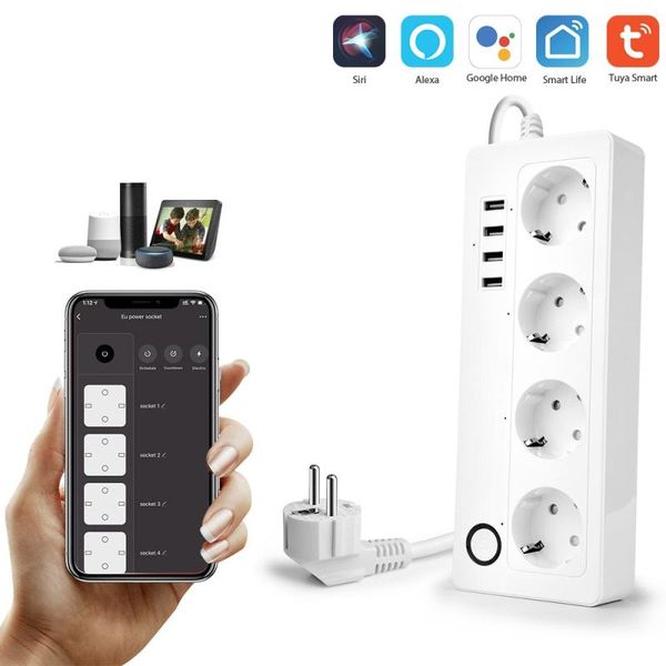 smart power plugs wifi eu socket with 4 usb port plug timer for tuya life app control work alexa google home
smart power plugs wifi eu socket with 4 usb port plug timer for tuya life app control work alexa google home