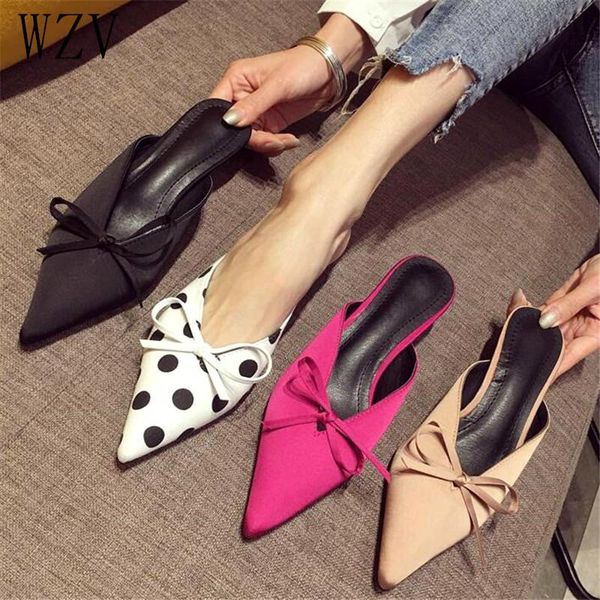 slippers women dress slides female high ladies elegant sandals mules pointed toe small heel bowknot e628, Black
slippers women dress slides female high ladies elegant sandals mules pointed toe small heel bowknot e628, Black