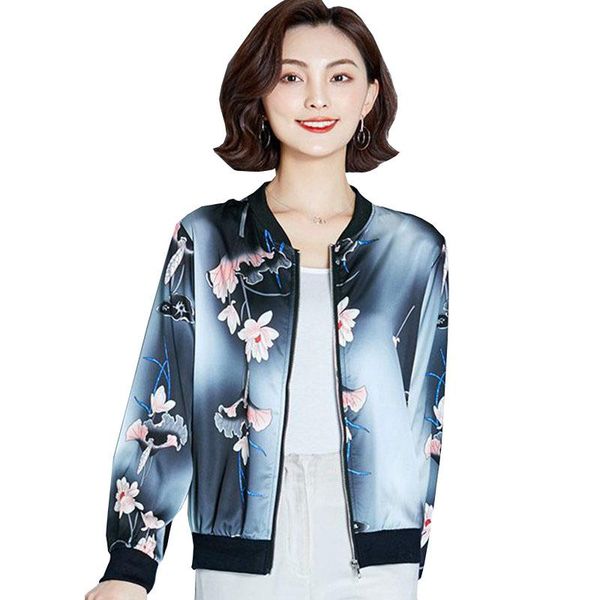 women's jackets 2021 lady spring imitation silk coat casual baseball uniform sports elegant female middle-aged elderly mother jacket ok, Black;brown
women's jackets 2021 lady spring imitation silk coat casual baseball uniform sports elegant female middle-aged elderly mother jacket ok, Black;brown