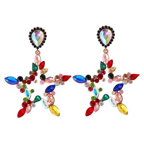 star colorful crystal drop dangle earrings rhinestone hangle statement earring luxury ear ring for women jewelry accessories, Silver
star colorful crystal drop dangle earrings rhinestone hangle statement earring luxury ear ring for women jewelry accessories, Silver