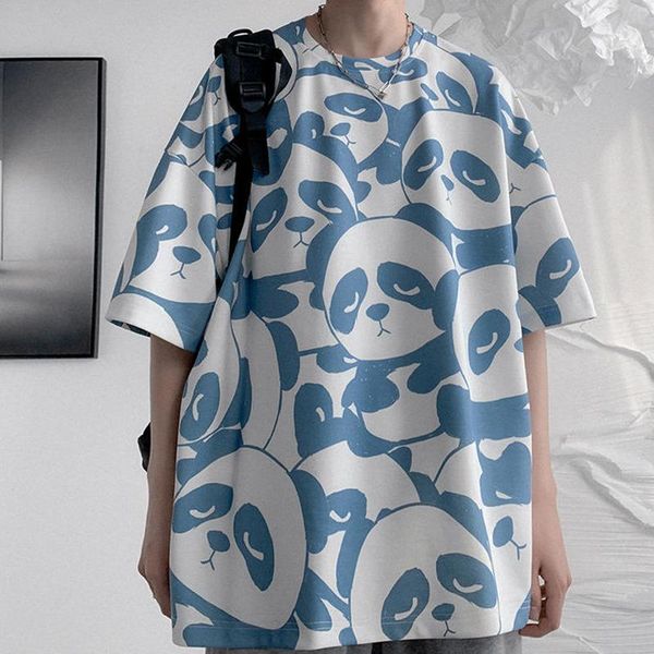 men's t-shirts summer short sleeve men tshirts cute cartoon panda animal graphic print bf style clothes woman funny oversized punk qual, White;black
men's t-shirts summer short sleeve men tshirts cute cartoon panda animal graphic print bf style clothes woman funny oversized punk qual, White;black