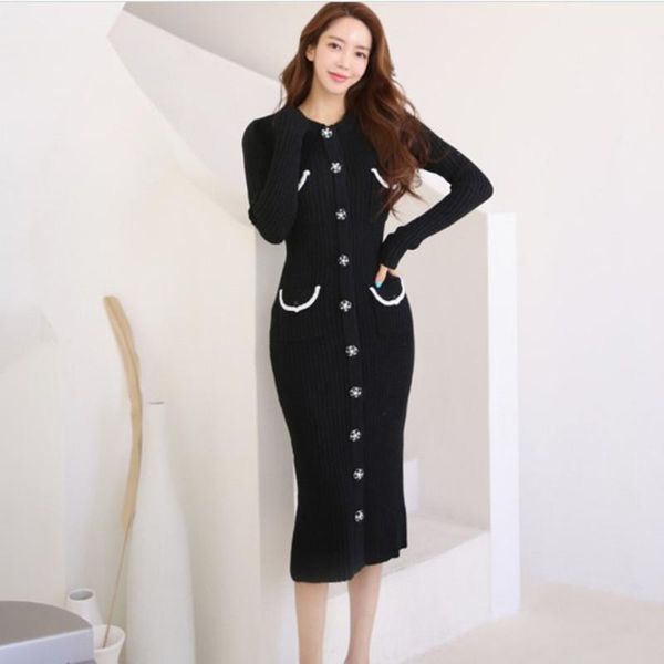 casual dresses autumnr winter elastic diamond button sweater women simple sheath bottoming bodycon knitted pencil dress, Black;gray
casual dresses autumnr winter elastic diamond button sweater women simple sheath bottoming bodycon knitted pencil dress, Black;gray