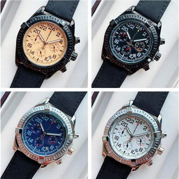 military sports men chronograph watch mens president quartz watches avenger style canvas strap male wristwatch brand satch business, Slivery;brown
military sports men chronograph watch mens president quartz watches avenger style canvas strap male wristwatch brand satch business, Slivery;brown