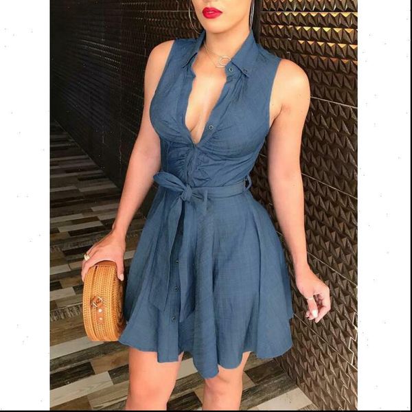 summer fashion sleeveless denim women dresses deep v neck sashes empire short mini bodycon club wear vestido, Black;gray
summer fashion sleeveless denim women dresses deep v neck sashes empire short mini bodycon club wear vestido, Black;gray