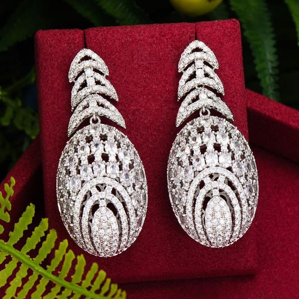 earrings & necklace godki luxury gorgeous long drop pendant jewelry set super cz for women ladies girl gift, Silver
earrings & necklace godki luxury gorgeous long drop pendant jewelry set super cz for women ladies girl gift, Silver