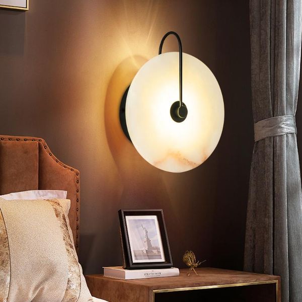 wall lamp with round lampshade in corridor aisle, simple natural marble decoration, bedroom and living room led bedside
wall lamp with round lampshade in corridor aisle, simple natural marble decoration, bedroom and living room led bedside