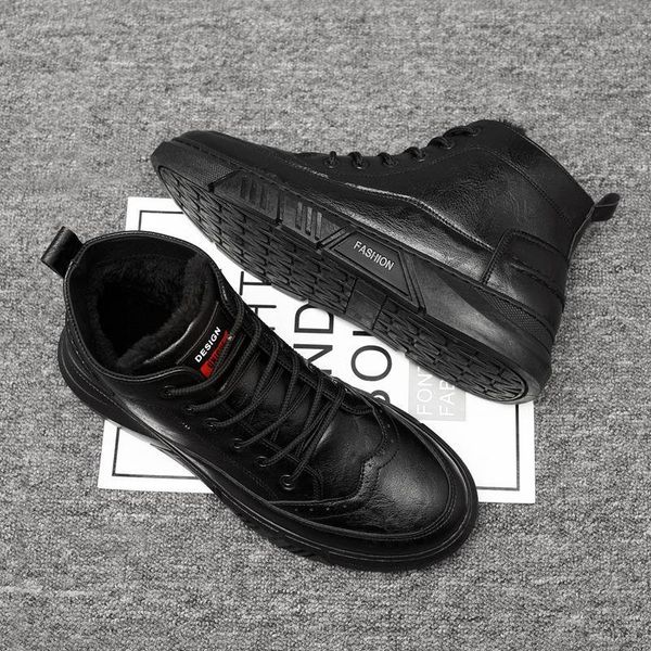 boots brand men's plush warm winter waterproof leather snow outdoor men motorcycle sneakersd2, Black
boots brand men's plush warm winter waterproof leather snow outdoor men motorcycle sneakersd2, Black