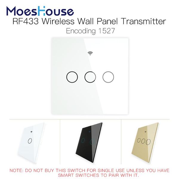smart home control rf433 mhz wireless wall glass panel transmitter switch remote controller work with wifi sticky receiver
smart home control rf433 mhz wireless wall glass panel transmitter switch remote controller work with wifi sticky receiver