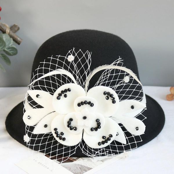 stingy brim hats autumn winter woollen basin hat fashion flower fisherman warm felt, Blue;gray
stingy brim hats autumn winter woollen basin hat fashion flower fisherman warm felt, Blue;gray