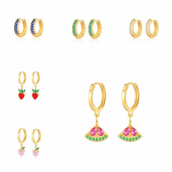 hoop & huggie canner 925 sterling silver earrings tropical fruit cute for girl women rainbow cz zircon piercing boucle oreille femme, Golden;silver
hoop & huggie canner 925 sterling silver earrings tropical fruit cute for girl women rainbow cz zircon piercing boucle oreille femme, Golden;silver