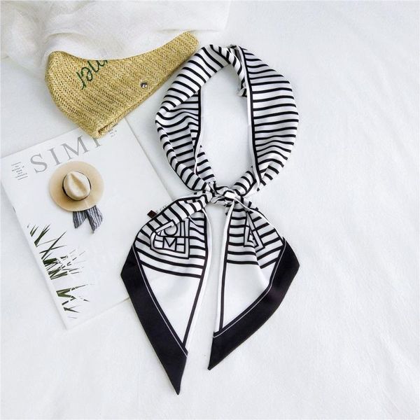 scarves luxury silk scarf women designer multi-function skinny lock printed ladies thin and long heandband female kerchief, Blue;gray
scarves luxury silk scarf women designer multi-function skinny lock printed ladies thin and long heandband female kerchief, Blue;gray