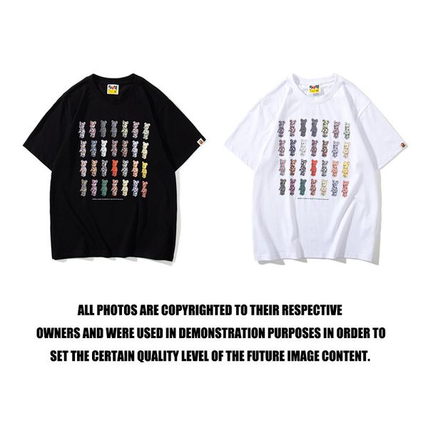 summer loose large short sleeve fashion brand violent bear 28th anniversary camouflage t-shirt, White
summer loose large short sleeve fashion brand violent bear 28th anniversary camouflage t-shirt, White