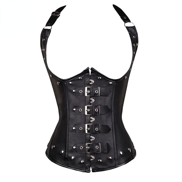 black women's punk style spiral steel boned waist trainer cincher shaper faux leather corset underbust for party costumes 8252660, Black;white
black women's punk style spiral steel boned waist trainer cincher shaper faux leather corset underbust for party costumes 8252660, Black;white