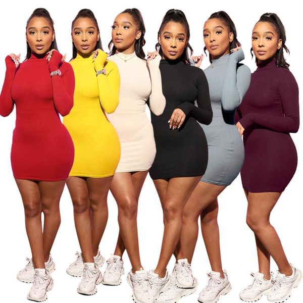 casual dresses zaggin 2021 autumn fashion women solid 6-color skinny mini hip skirt turtleneck long sleeve small sunken stripe dress, Black;gray
casual dresses zaggin 2021 autumn fashion women solid 6-color skinny mini hip skirt turtleneck long sleeve small sunken stripe dress, Black;gray