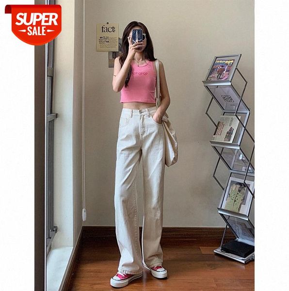 white high-waisted straight-leg jeans women's year female loose and thin trendy casual trousers #1h6f, Black;gray
white high-waisted straight-leg jeans women's year female loose and thin trendy casual trousers #1h6f, Black;gray