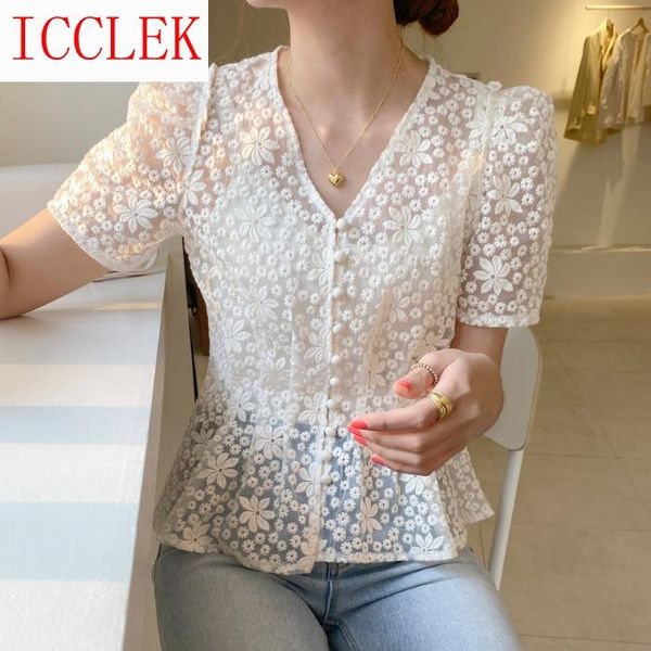 women's blouses & shirts south korea chic summer foreign style v-neck short sleeve hollow out lace shirt mesh sling two pieces of fashi, White
women's blouses & shirts south korea chic summer foreign style v-neck short sleeve hollow out lace shirt mesh sling two pieces of fashi, White