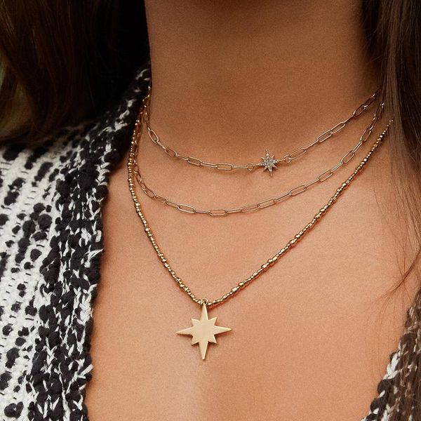 pendant necklaces fashion gold color star beaded long for women vitange bohemia wedding choker necklace statement jewelry, Silver
pendant necklaces fashion gold color star beaded long for women vitange bohemia wedding choker necklace statement jewelry, Silver