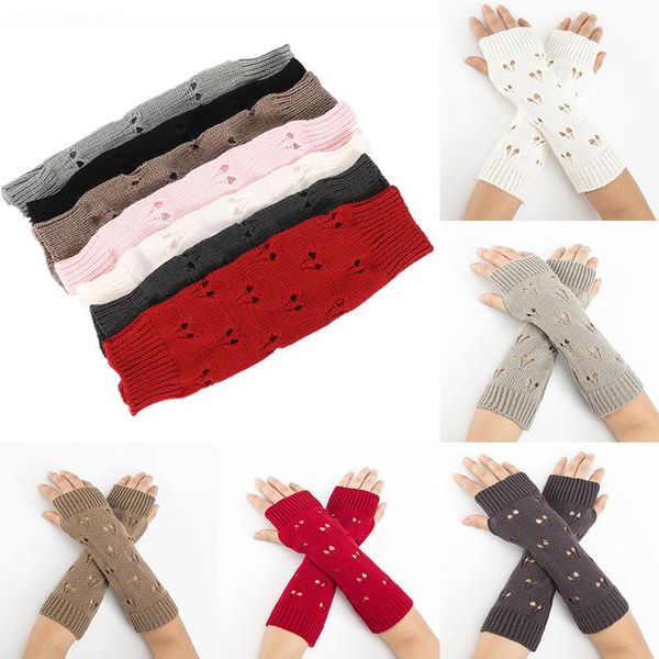 sports gloves women's long half-finger jacquard heart hollow knitted autumn winter arm cover warmer fingerless mittens, Black
sports gloves women's long half-finger jacquard heart hollow knitted autumn winter arm cover warmer fingerless mittens, Black