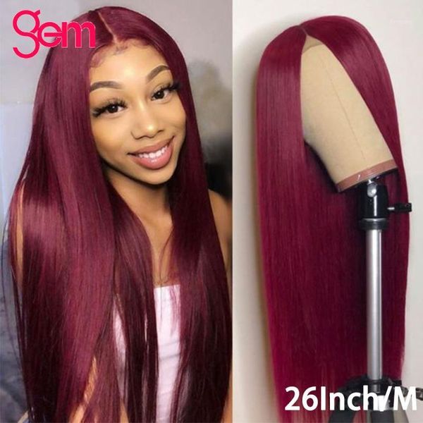 red wig human hair straight gem brazilian 28 inch hd transparent t part lace wigs 99j color for black women1, Black;brown
red wig human hair straight gem brazilian 28 inch hd transparent t part lace wigs 99j color for black women1, Black;brown