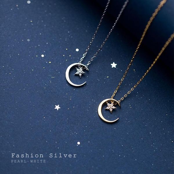 chains a00867 jazaz 925 sterling silver minimalist fashion korean star moon chain charm necklace for women chic party engagement jewelr
chains a00867 jazaz 925 sterling silver minimalist fashion korean star moon chain charm necklace for women chic party engagement jewelr