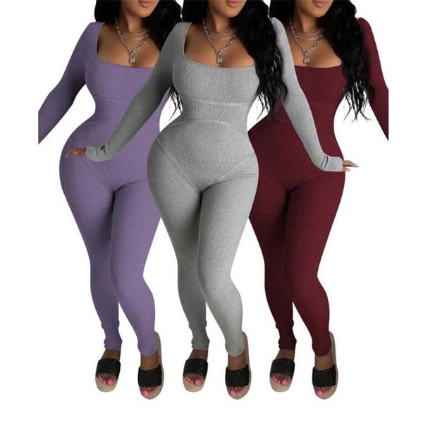 women's one piece jumpsuit ribbed threaded long sleeve u-neck back zipper for female red purple gray skinny romper 2xl jumpsuits & romp, Black;white
women's one piece jumpsuit ribbed threaded long sleeve u-neck back zipper for female red purple gray skinny romper 2xl jumpsuits & romp, Black;white